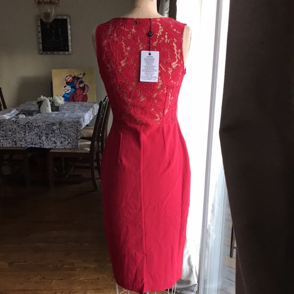 NWT LITTLE MISTRESS Tall Red Dress - Picture 4 of 6